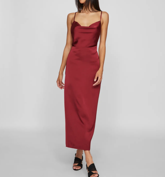 VESTIDO ROJO SATINADO