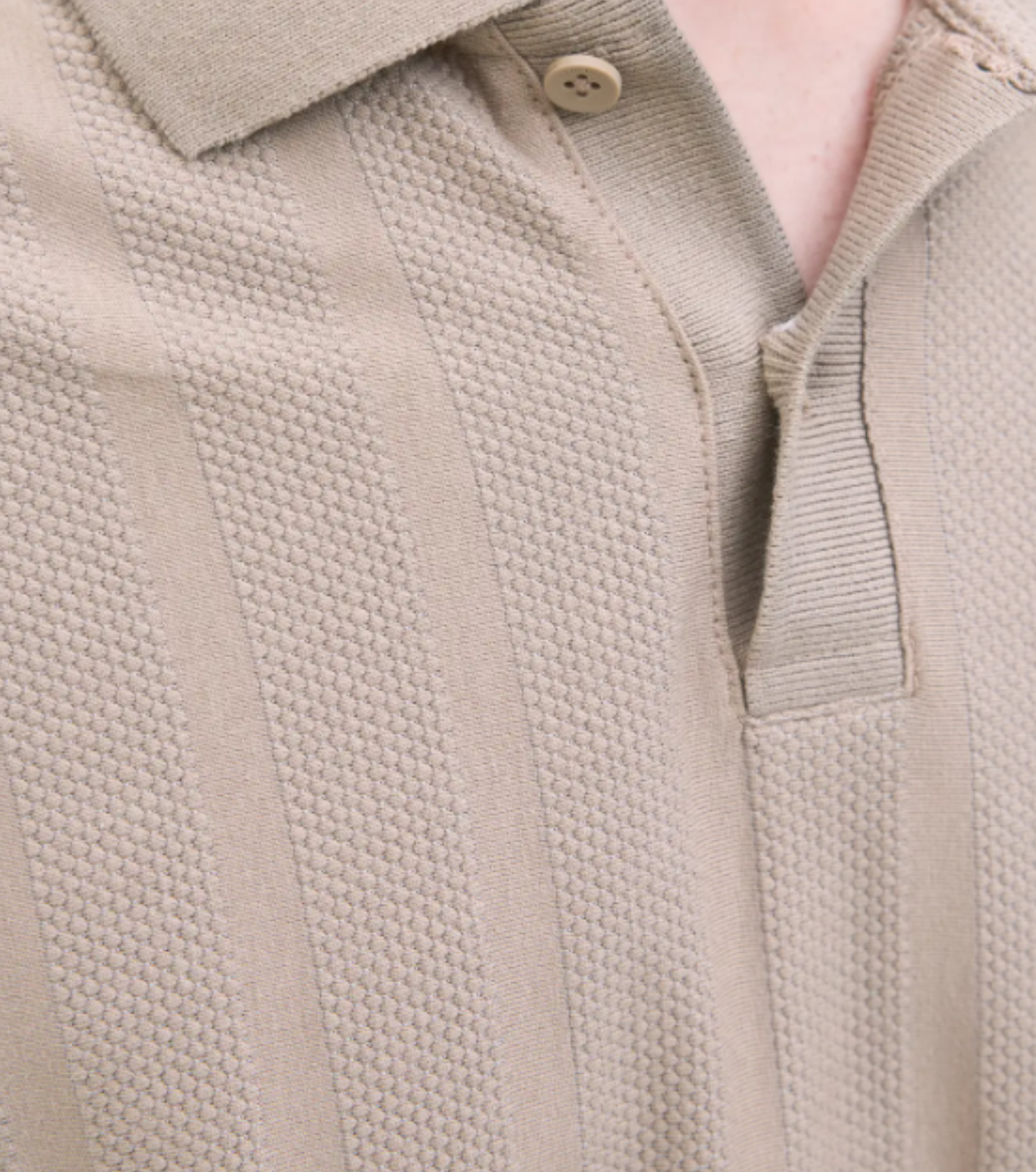 POLO MANGA LARGA BEIGE