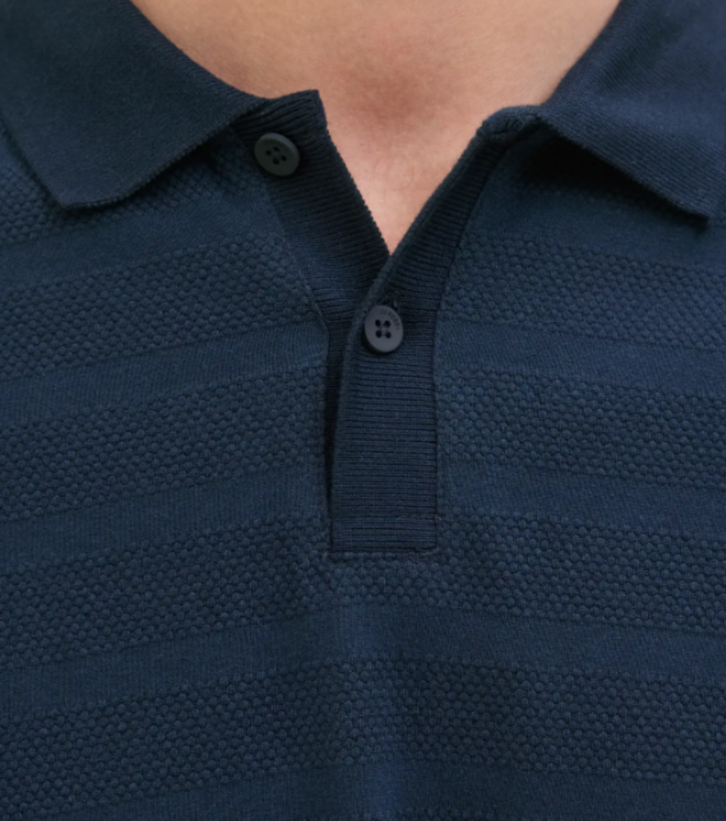 POLO MANGA LARGA MARINO