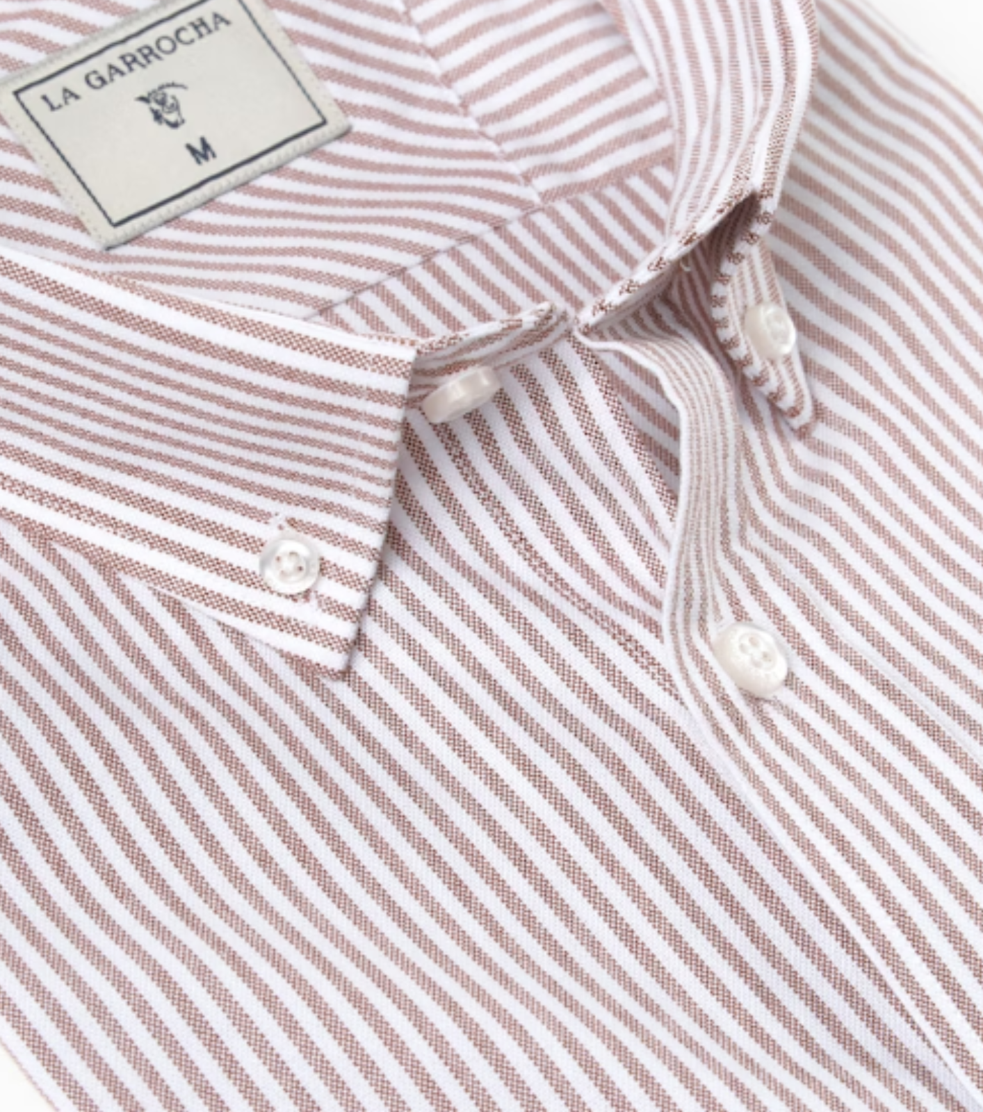 Camisa Oxford Rayas Taupe